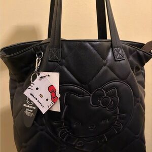 Hello Kitty Black Quilted Tote